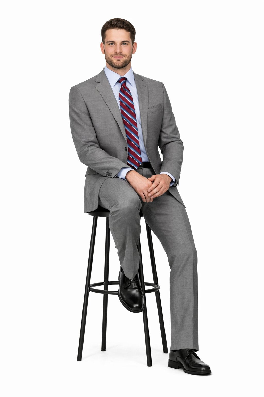 Modern Fit Tiglio Wool Double-Breasted Suit Premium Tailored Formal Suit