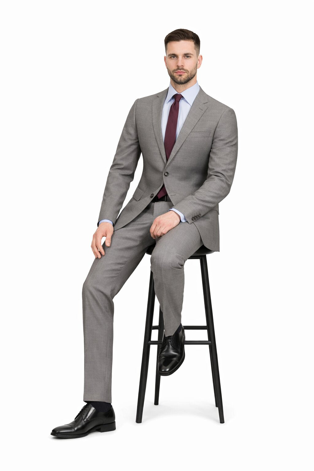 Slim Fit Tiglio Wool Suit Modern Tailored Two-Piece Formal Suit
