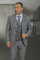 Wool Suit - Italian Made Business Suit by Statement Men's 3 Piece 100% Wool Modern Fit Suit - Coordinating Solid Color Vest