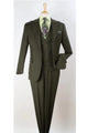 Big and Tall Business Suits - Suits For Big Man - Large Men's Solid Olive Vested Suits
