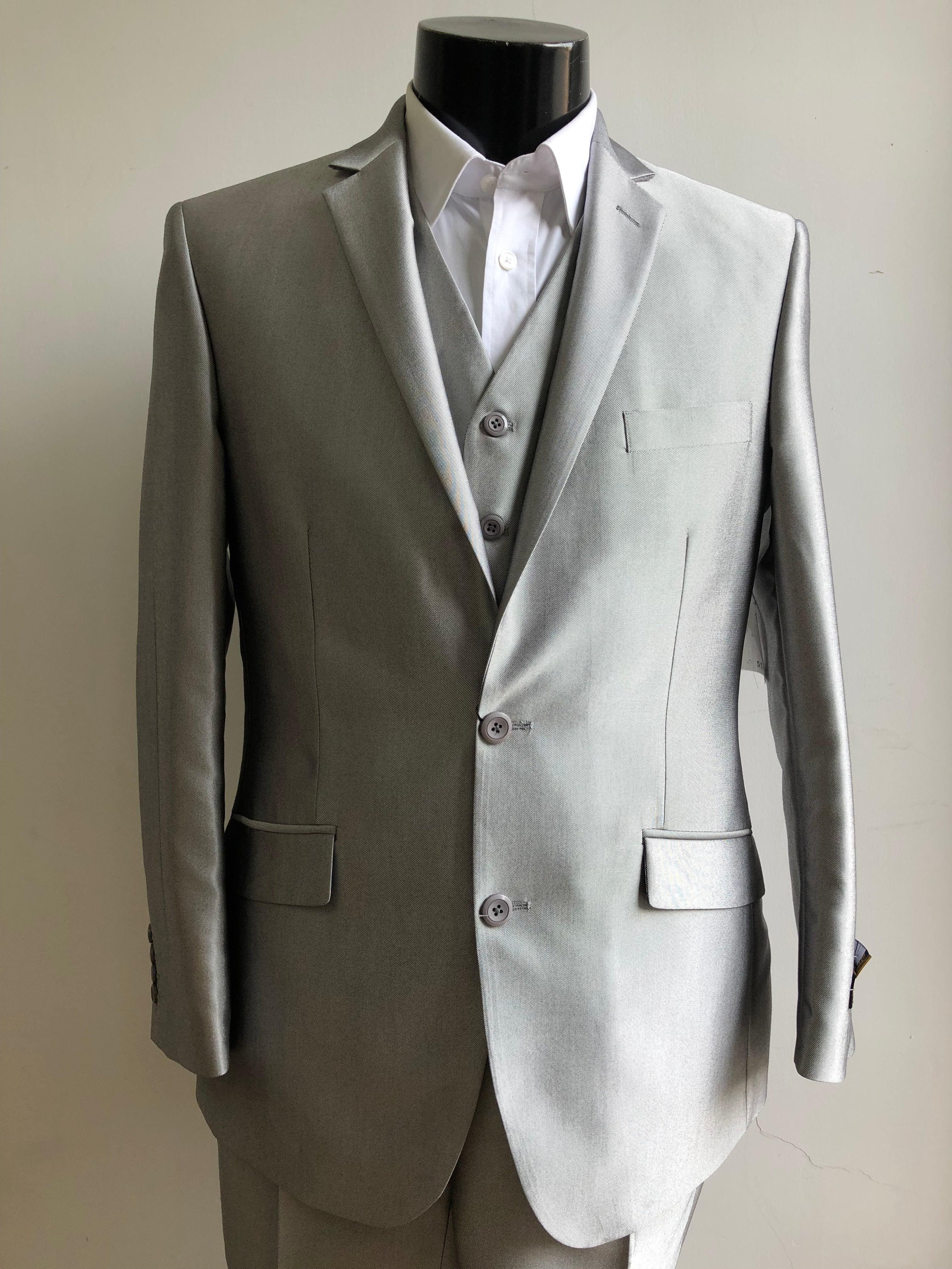 Mens Ivory Groomsmen Suits - 38 Short Jacket+32 Waist Adjust   28to34)(Height: 5 4 to5 7 )(Neck    15-16.5)S-M)