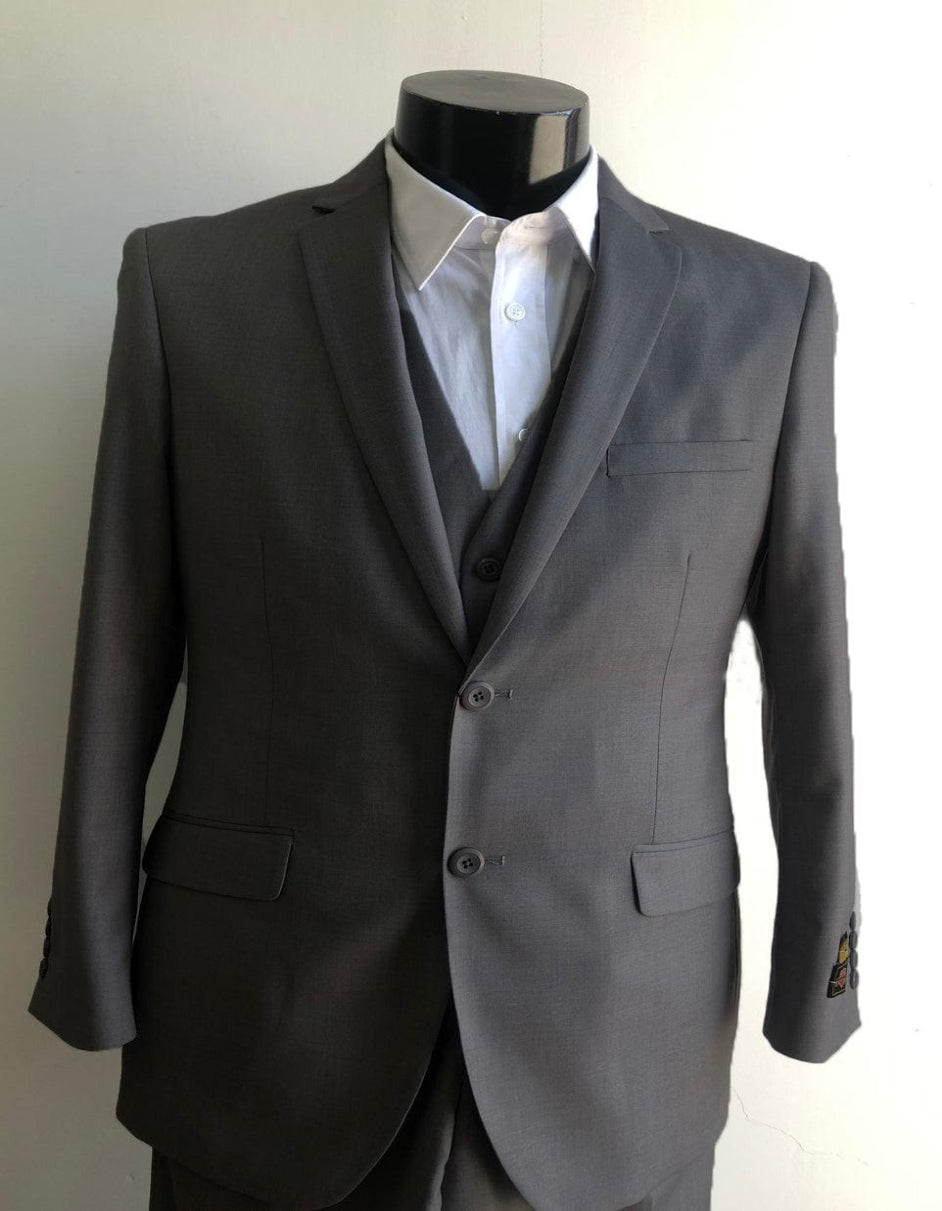 Gray Groomsmen Suits - Vested Suit - Gray