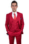 "Mens Stacy Adams Suit - Stacy Adams Suit Men's Two Button Vested Basic Suit in Red"