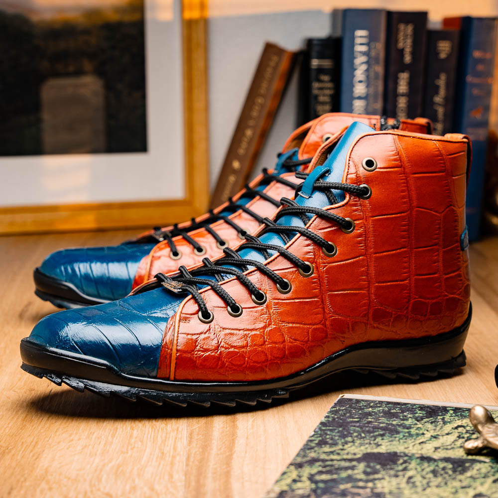 Marco Di Milano Hermond: Blue Jeans & Honey Leather Shoe - 8 USA