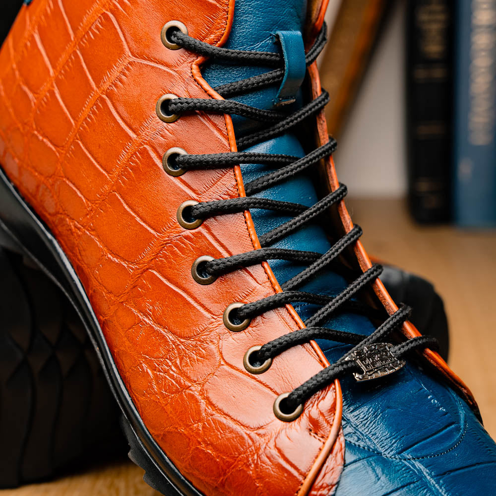 Marco Di Milano Hermond: Blue Jeans & Honey Leather Shoe - 8 USA
