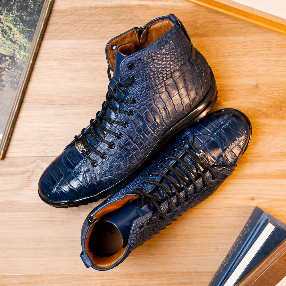 Marco Di Milano Hermond Navy Leather Luxury Shoe - 9 USA
