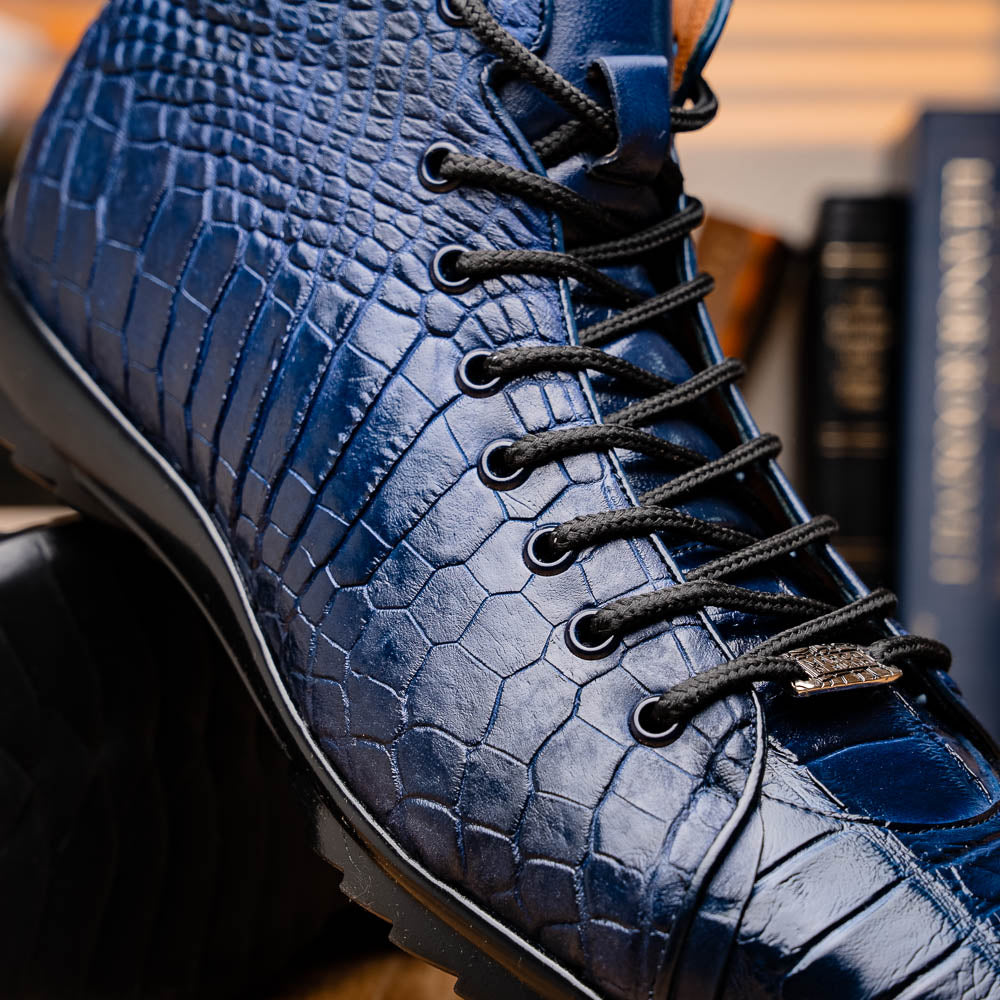Marco Di Milano Hermond Navy Leather Luxury Shoe - 9 USA