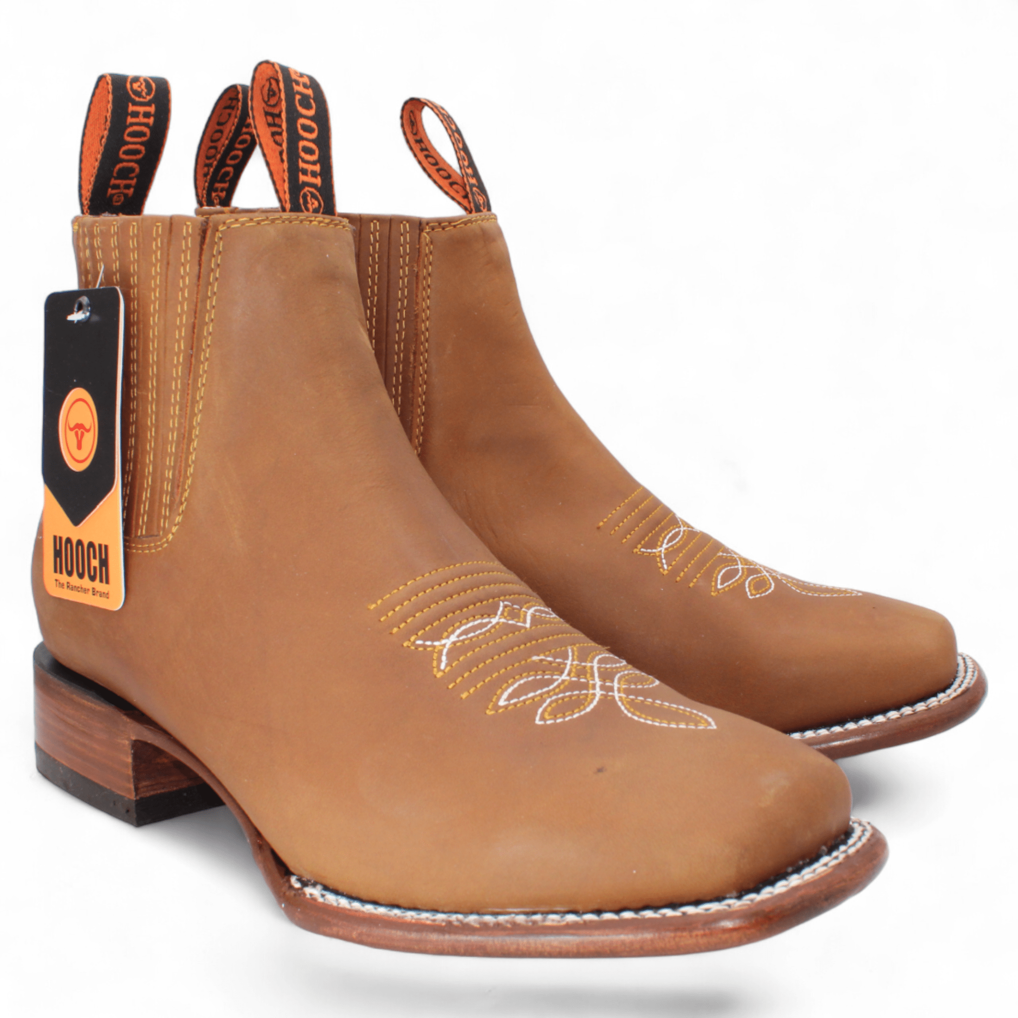 Men's Square Toe Ankle Boots - Brown H42P2607 - 6
