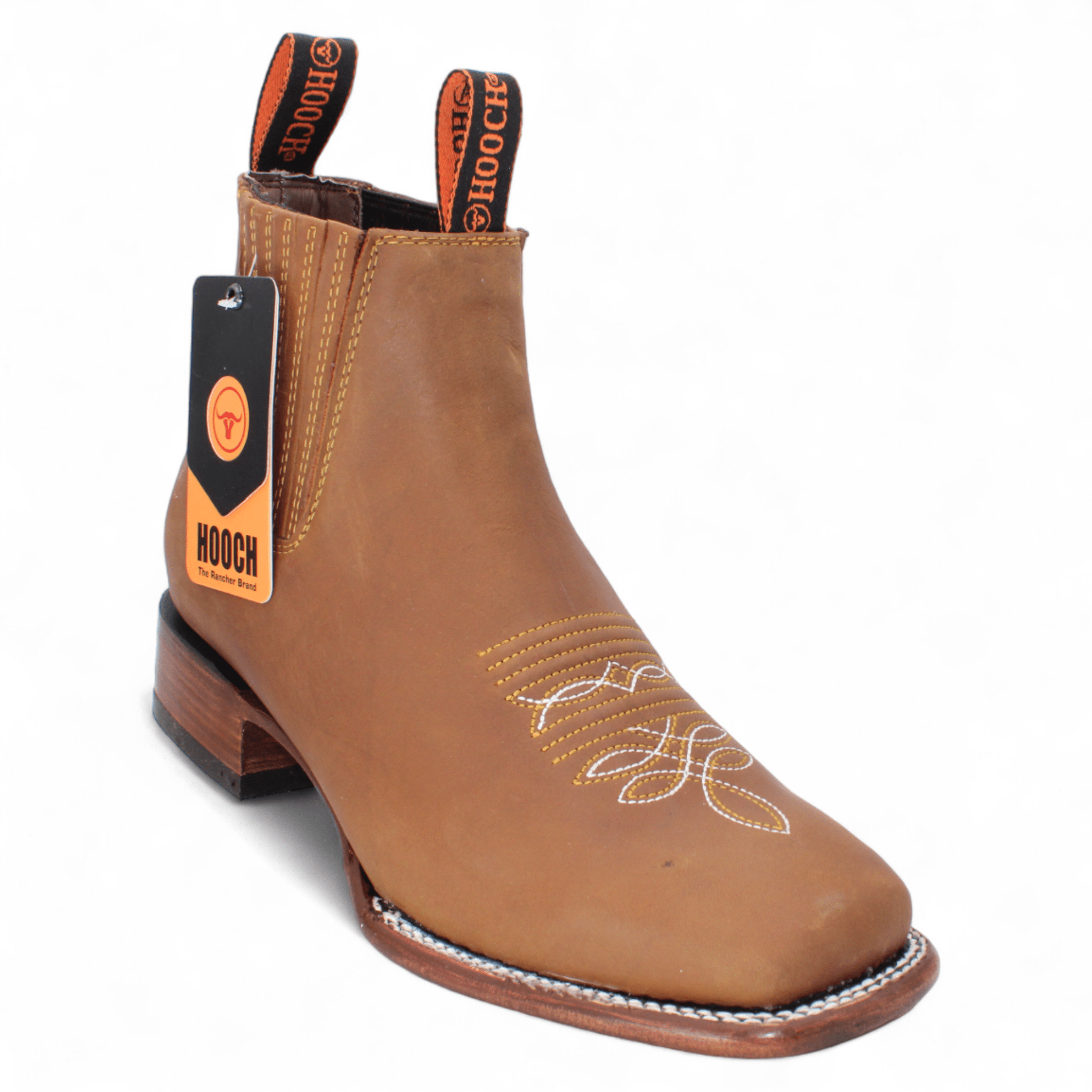 Men's Square Toe Ankle Boots - Brown H42P2607 - 6