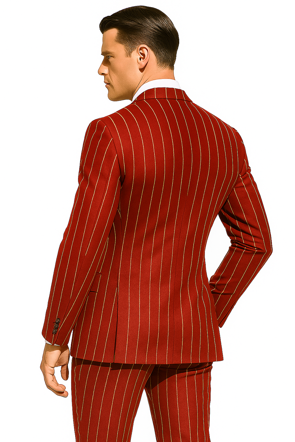 Hot Red Pinstripe Suit - Gangster Suit - 1920's Suit - New Arrival - Coat Size 38
