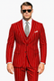 Hot Red Pinstripe Suit - Gangster Suit - 1920's Suit - New Arrival