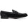 Marco Di Milano Hugo Sueded Ostrich Leg Bit Loafers Black