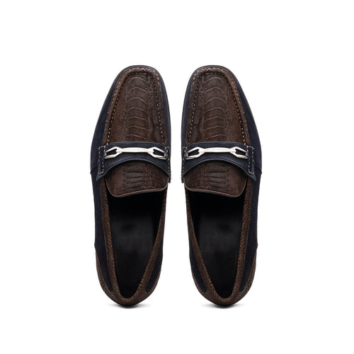 Marco Di Milano Hugo: Brown/Navy Leather Dress Shoe