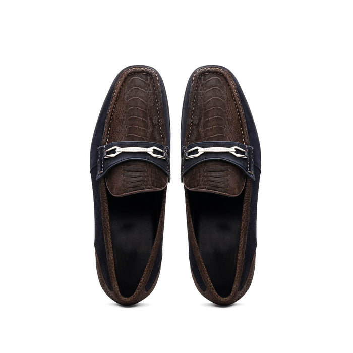 Marco Di Milano Hugo: Brown/Navy Leather Dress Shoe