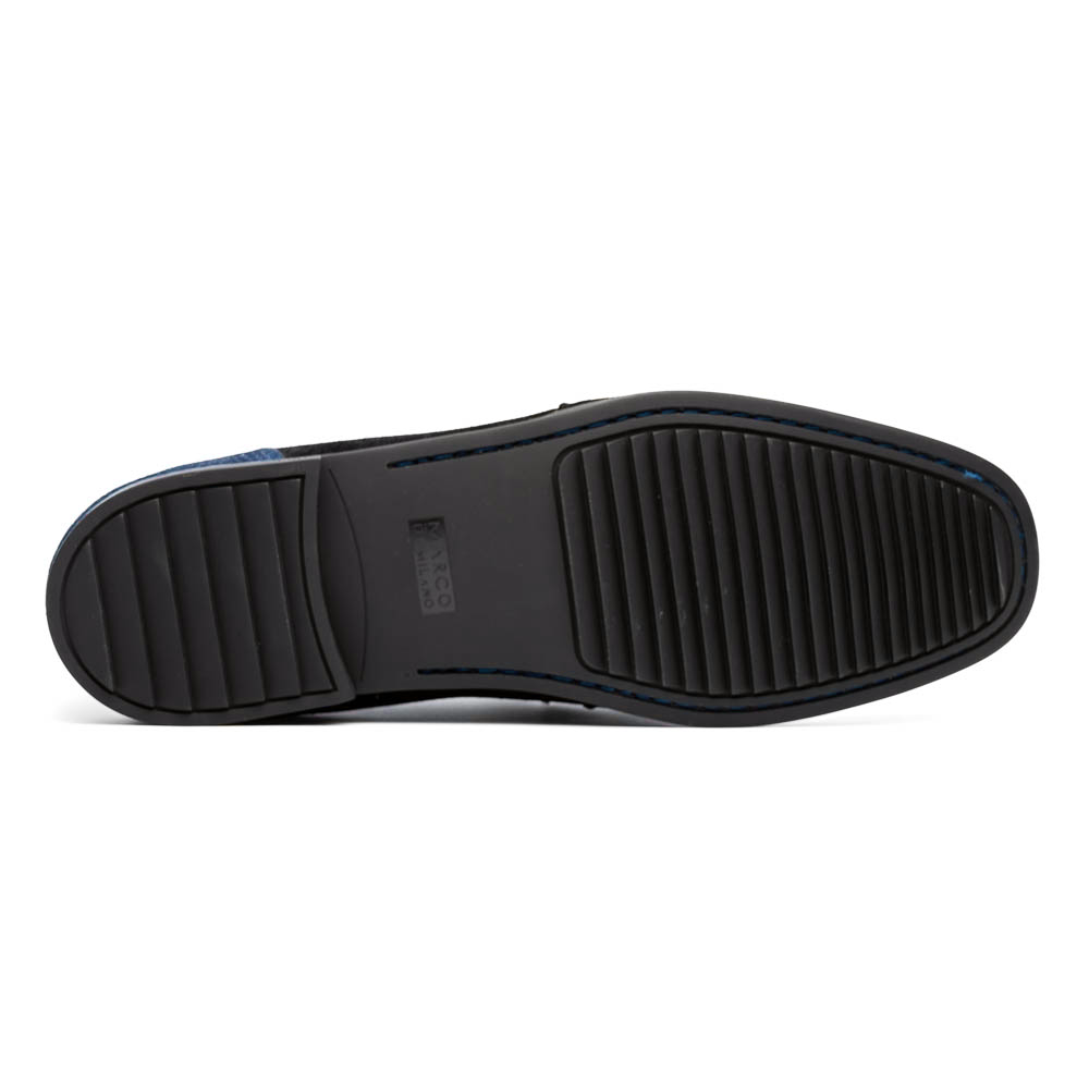 Marco Di Milano Hugo: Navy & Brown Leather Dress Shoe - 8 USA