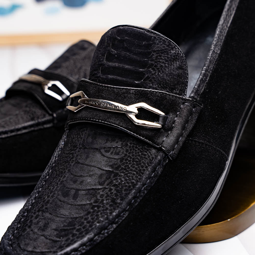 Marco Di Milano Hugo Black Leather Oxford
