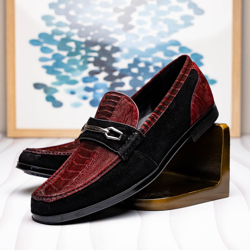 Marco Di Milano Hugo - Wine & Black Leather Oxford - 8 USA