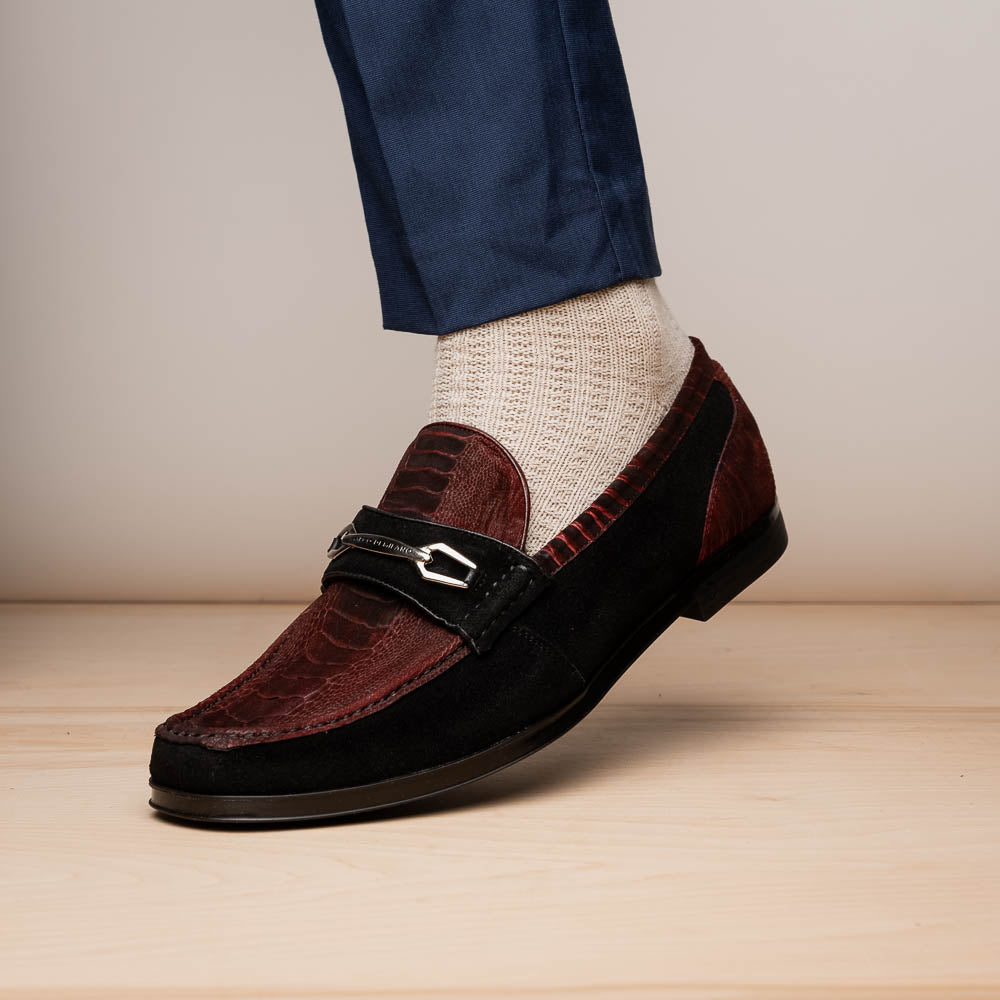 Marco Di Milano Hugo - Wine & Black Leather Oxford - 8 USA