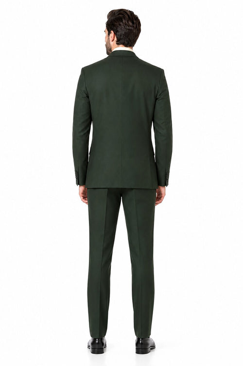 Rossi Man ELI RM117 Classic 3-Piece Mens Suit in Hunter Green