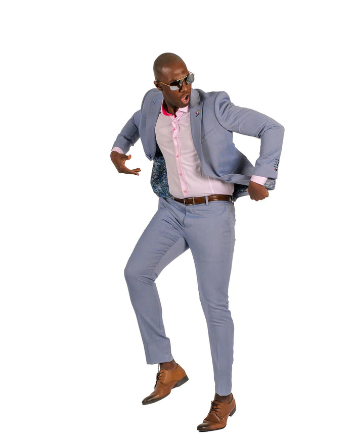 Stretch Fabric - "Gray" Light Weight Suit - Slim Fitted Suit "Style #"