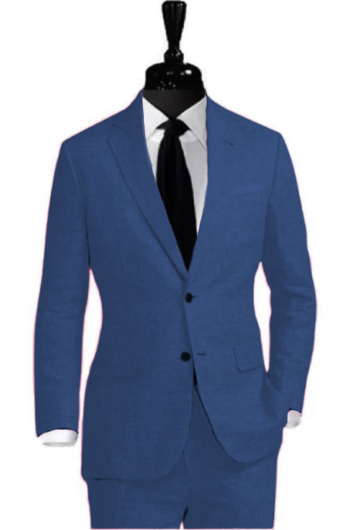 Navy Linen Suit