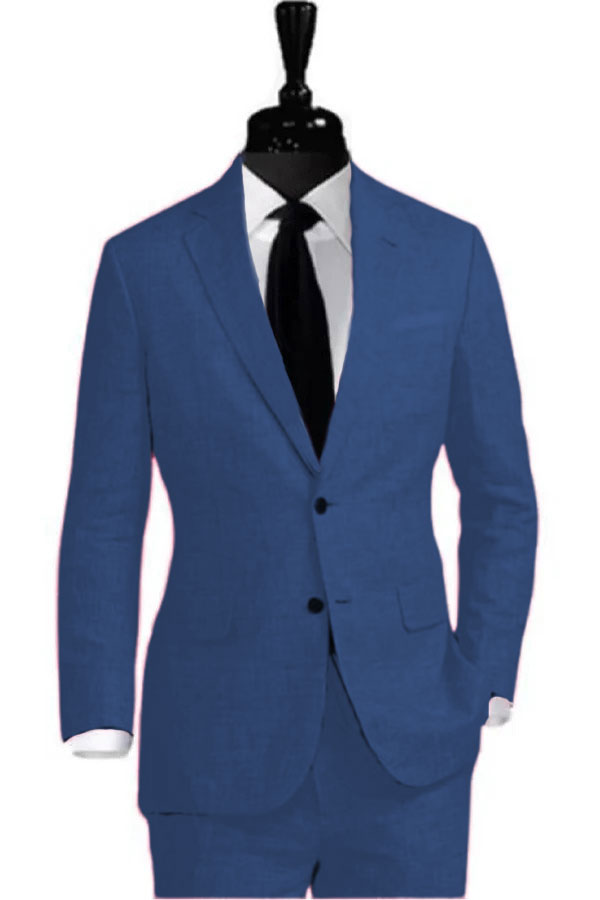 Navy Linen Suit