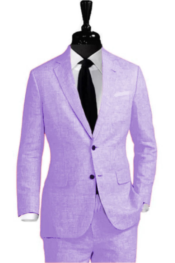 Mens Pink Linen Suit - Summer Suit Pink Seersucker Suits - 36 Short