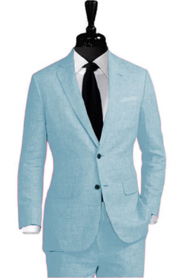 Sky Blue Linen Suit