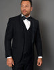 Mens Navy Blue Wedding Tuxedo - Dark Blue Tuxedo Suit" Mens One Button Satin Trim Shawl Tuxedo in Navy Wool