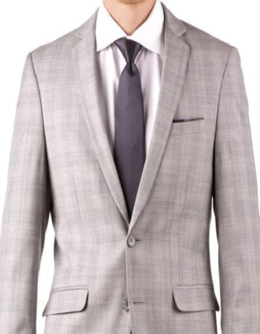 Suit And Shirt Combinations Slim Fit Groom & Groomsmen Suits Wedding Suits & Tuxedo Online + Light Gray Plaid + Free Shirt & Tie