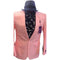 Mens One button 1 chest pocket notch lapel single breasted pink overcoat