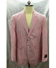 Mens New Years Outfit-Mens Red 2 Button Seersucker Sear Sucker Suit