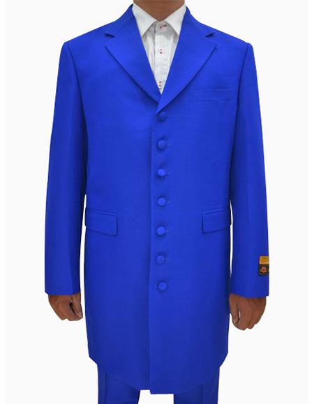 Men's Royal Seven Button Zoot Dress Zoo t Suit - Pimp Suit - Zuit Suit for Men - 38 Short Jacket+32 Waist Adjustable 28to34)(Height: 5’4”to5’7”)(Neck 15-16.5)S-M)