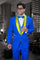 Men's Royal Blue and Yellow Tuxedo Jacket & Pants