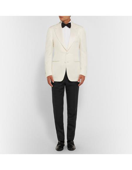 Men's James Bond Outfit Dinner Two Piece Ivory Tuxedo - 52 Long