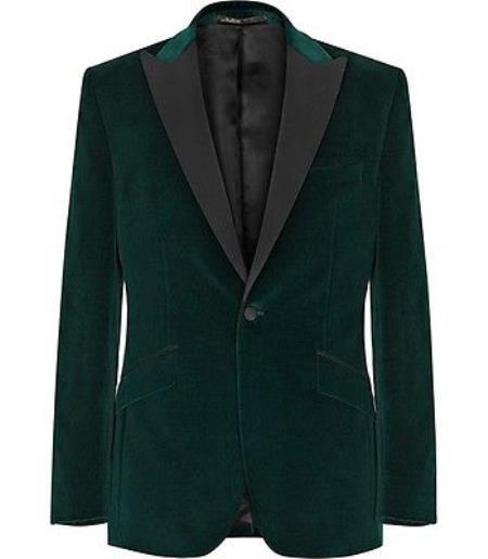 Green Velvet Suit Many Styles & Brands $99UP Mens Green Velvet Blazer Men Olive Green Stylish Tuxedo Sports Velour Men's Blazer Jackets Coat Velvet Fabric Black Lapel