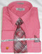 Red Colorful Men's Gingham Dress Shirt