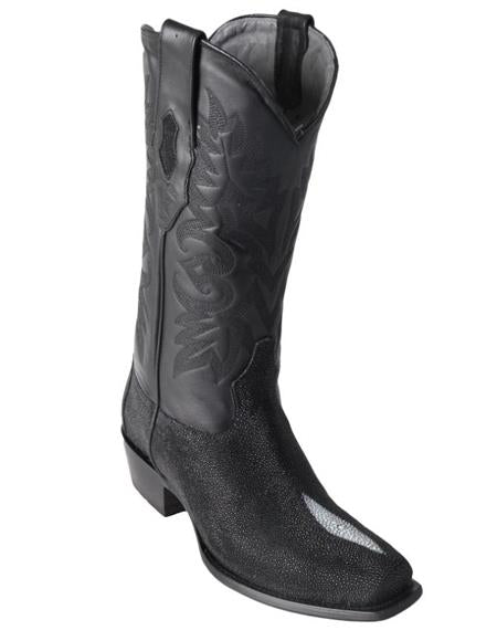 Los Altos Boots Men's Single Stone Stingray Square 7-Toe Cowboy Botas de mantarraya - Mantarraya boots-New Designer Collection - 6 Standard / D / Medium