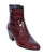 Mens Dress Ankle Boots Los Altos Boots Short Cowboy Boot - Western Ankle Boots Exotic Skin + Burgundy + Skin Type-New Designer Collection