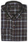 Patterned Dress Shirt - Men's Brown Fashion Plaid High Collar Shirt With Solid Trim