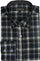 Patterned Dress Shirt - Men's Black Fashion Plaid High Collar Shirt With Solid Trim