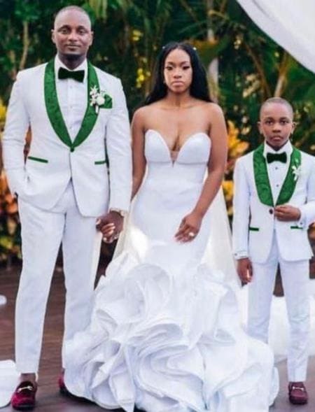 Emerald Green Tuxedo - Hunter Green Tuxedo + Vested white Suit