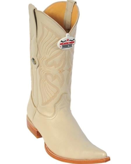 Mens Los Altos Genuine Deer Leather Winterwhite-New Designer Collection - 6EE