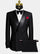 Men Six Button Black Double Breasted Tuxedo – 2 Piece