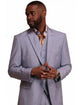 Mens Summer Linen suit - Sky Blue  Suit For Man Side Vented Modern Fit Notch Lapel