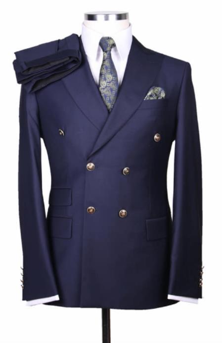 Mens Double Breasted Blazer - Navy Double Breasted Sport Coat - 36 Regular