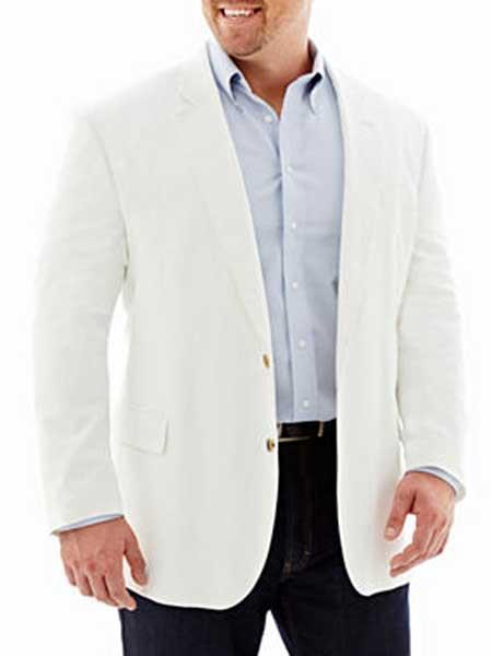 Mens Linen Blazer Big And Tall-New Designer Collection - XXXL or 3XL