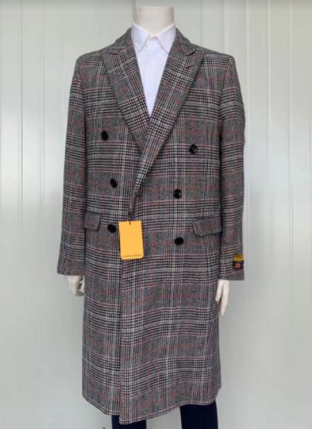 Mens Full Length and Cashmere Overcoat - Winter Topcoats - Multi Coat - Coat Size 38