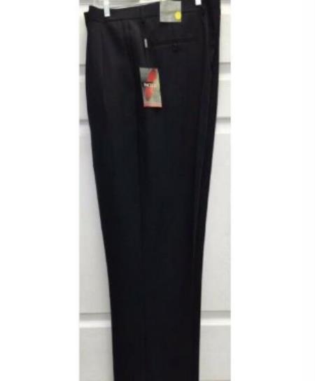 Mens Double Pleated Trousers - Double Pleated Dress Pants - Slacks Navy - dress size pants : 28 Unfinished bottom