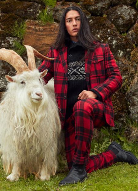 Red Tartan Blazer - Holiday Blazer - 36 Short